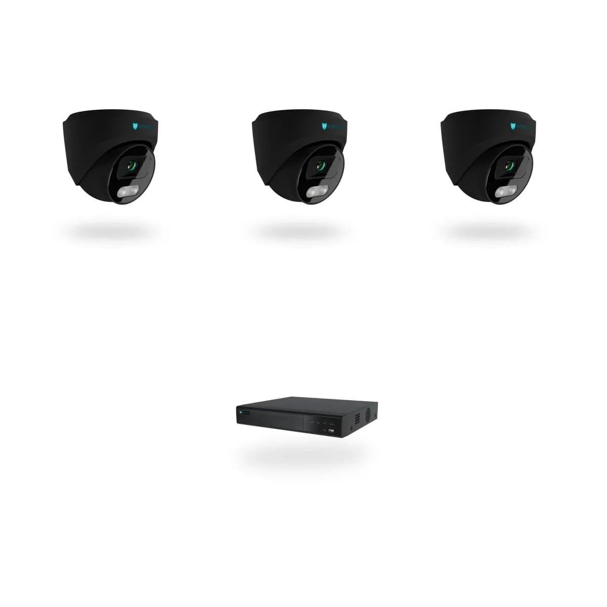 Kamerový set 3× DOME 8 Mpx · antracit