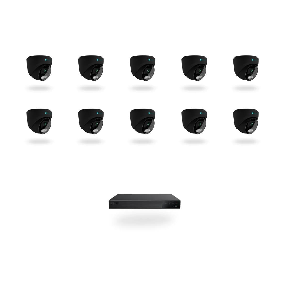 Kamerový set 10× DOME 8 Mpx · antracit
