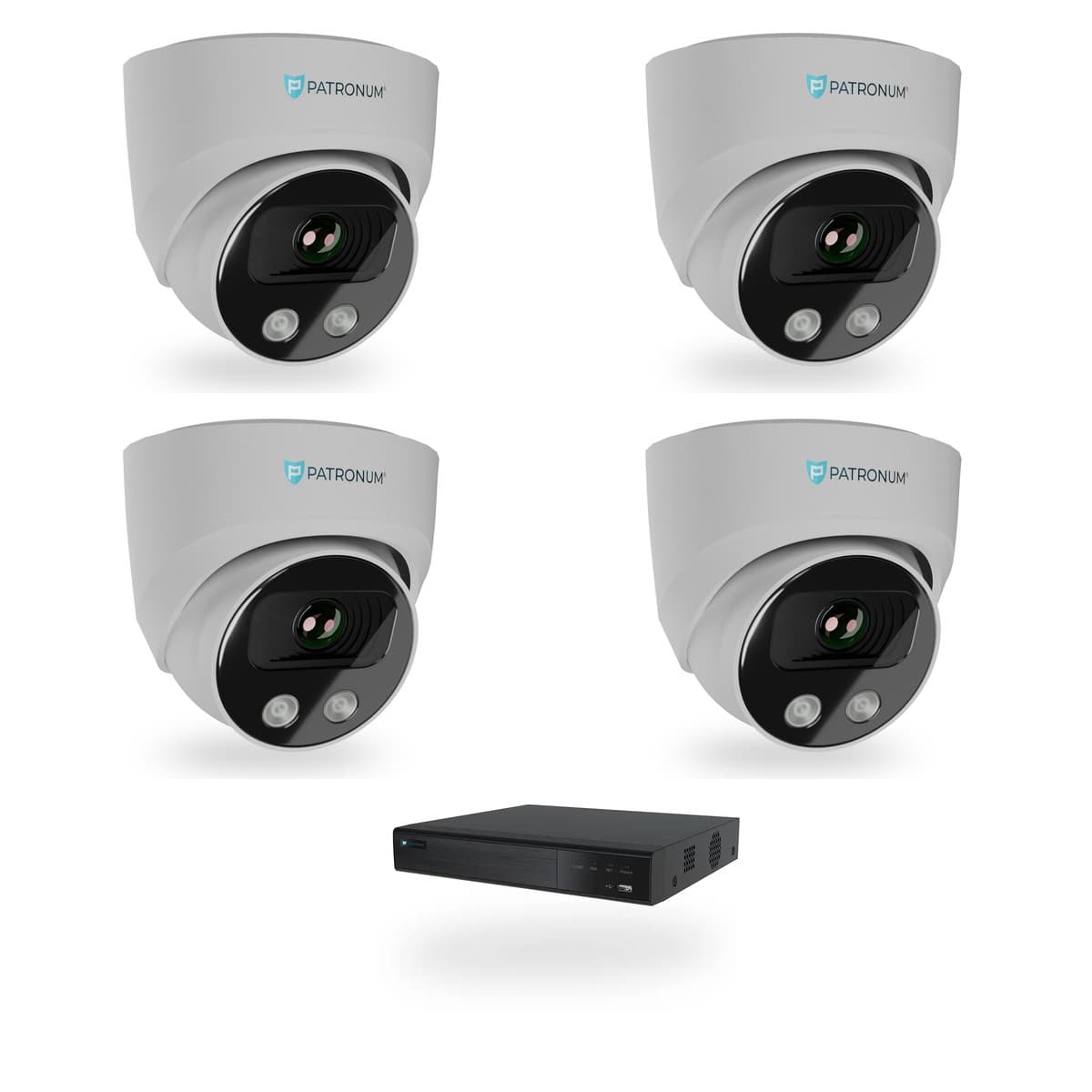 Kamerový set 4× DOME 8 Mpx · dosvit 40 m