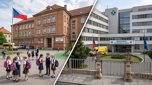 Školy a zdravotnická zařízení
