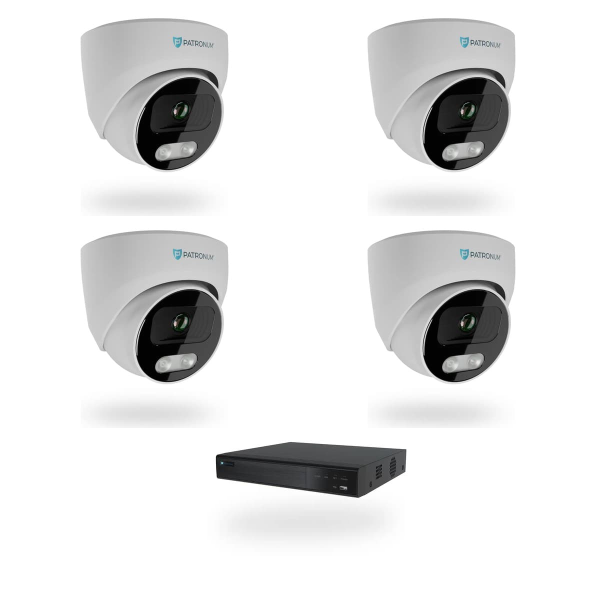 Kamerový set 4× DOME 12 Mpx · antracit