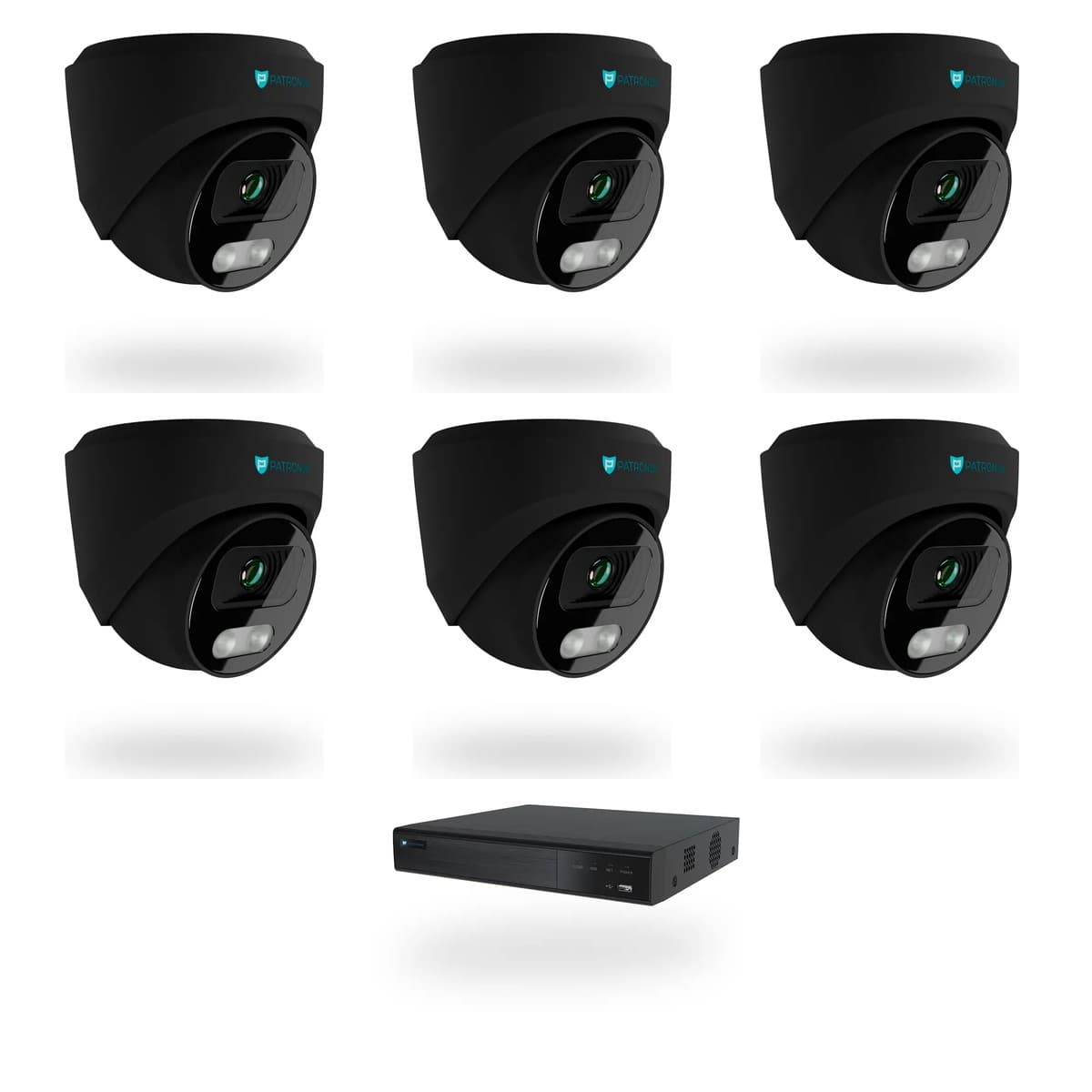 Kamerový set 6× DOME 5 Mpx · antracit