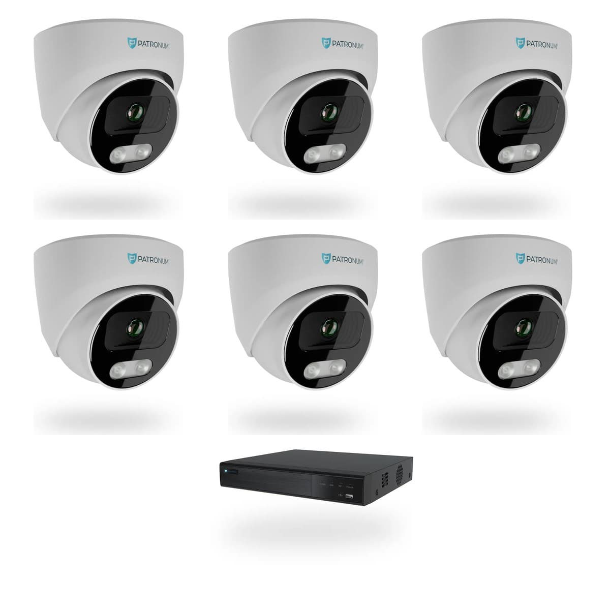 Kamerový set 6× DOME 12 Mpx · antracit
