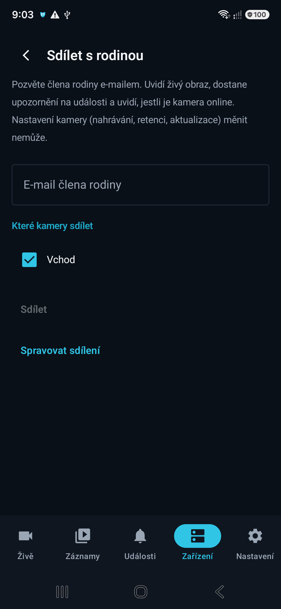 Sdílet s rodinou
