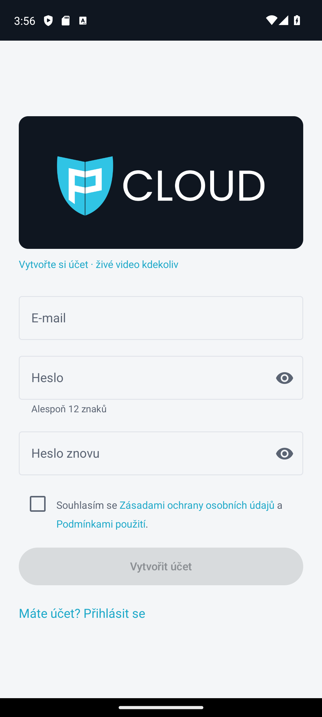 Prázdný formulář
